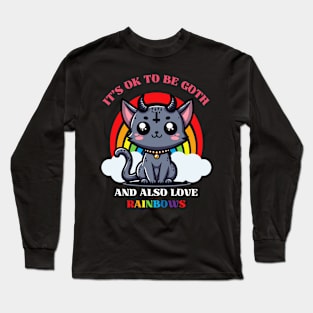 Be Goth and Also Love Rainbows Long Sleeve T-Shirt